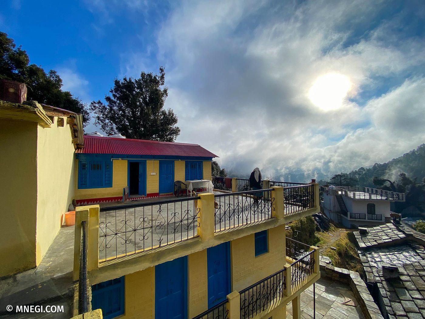 The terrace at Kunja Village Homestay