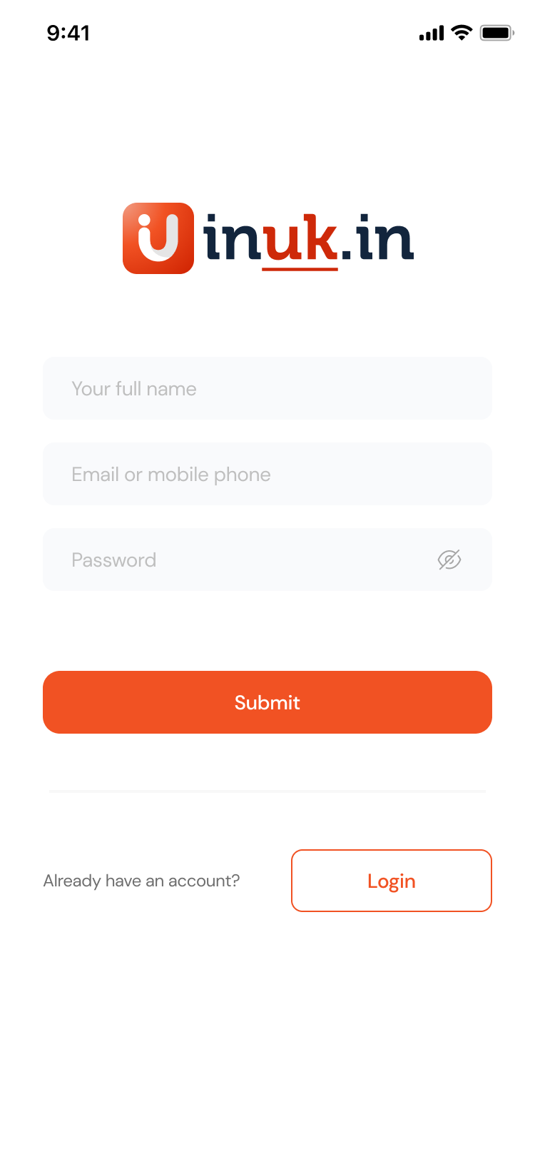 App screen 1