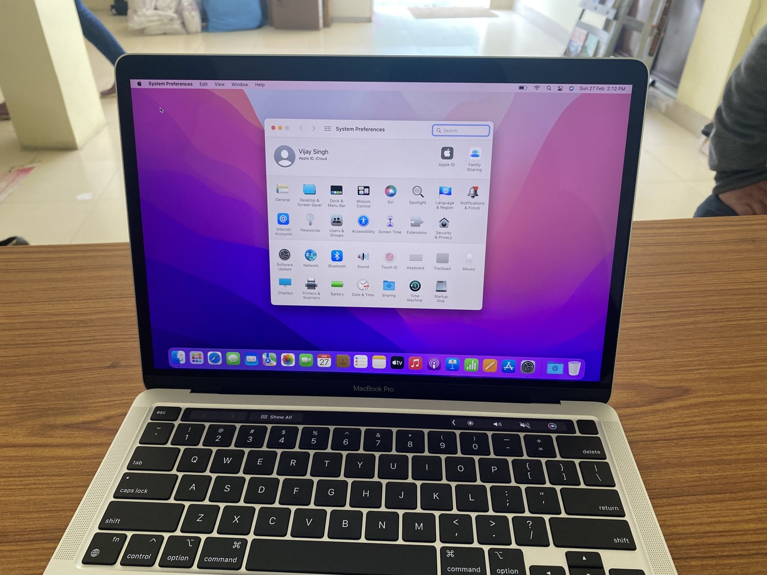 Working on a MacBook Pro